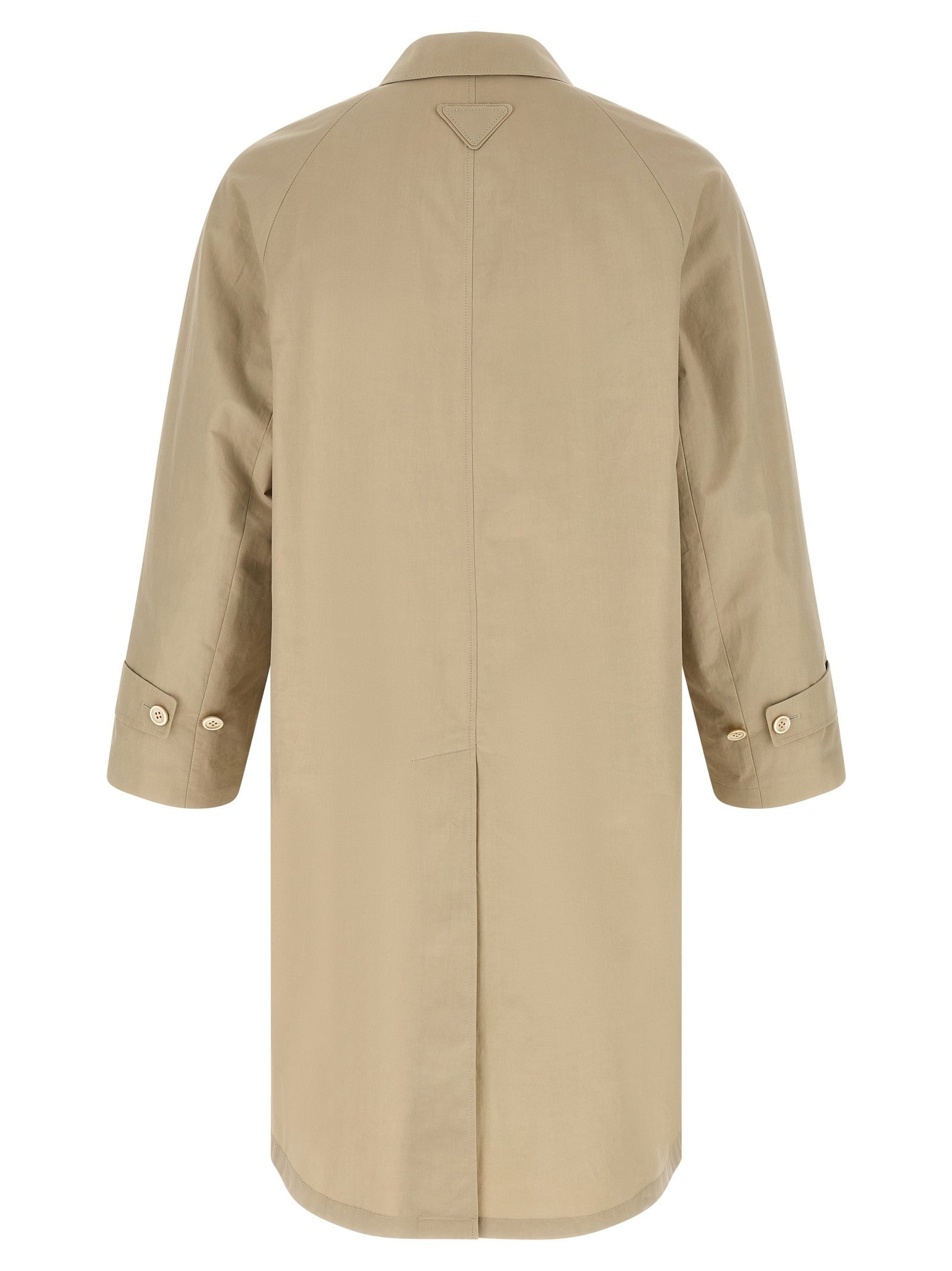 PRADA Cotton Trench Coat Beige