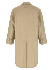 PRADA Cotton Trench Coat Beige