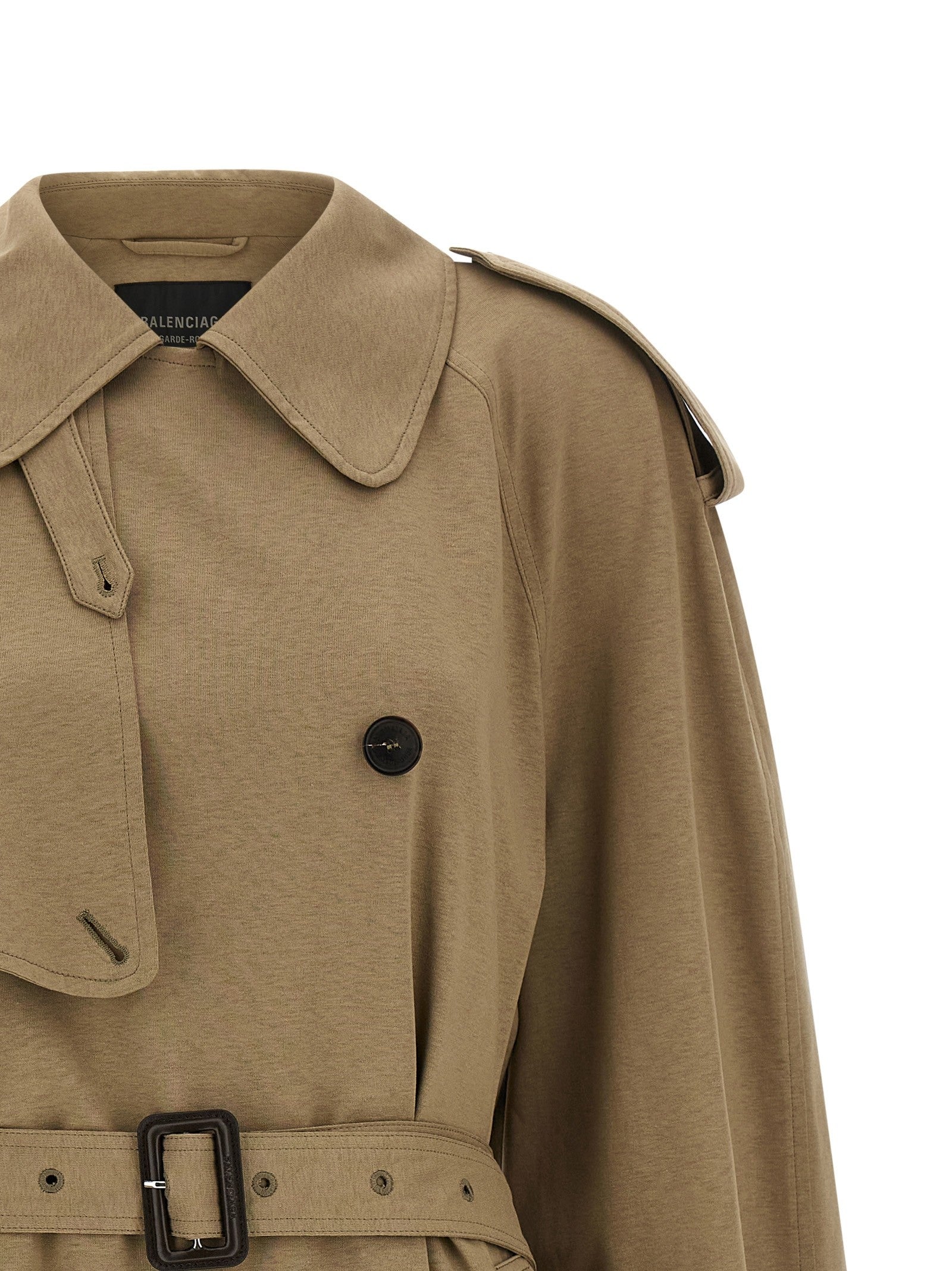 Balenciaga Cotton Trench Coat Beige