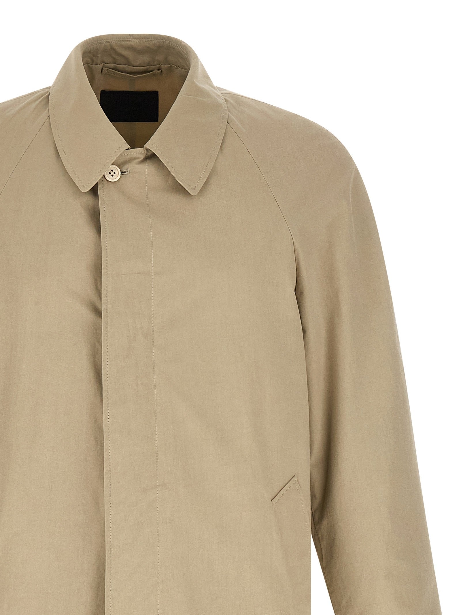 PRADA Cotton Trench Coat Beige