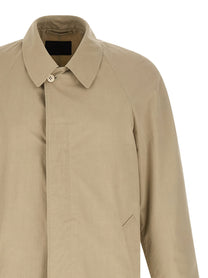 PRADA Cotton Trench Coat Beige
