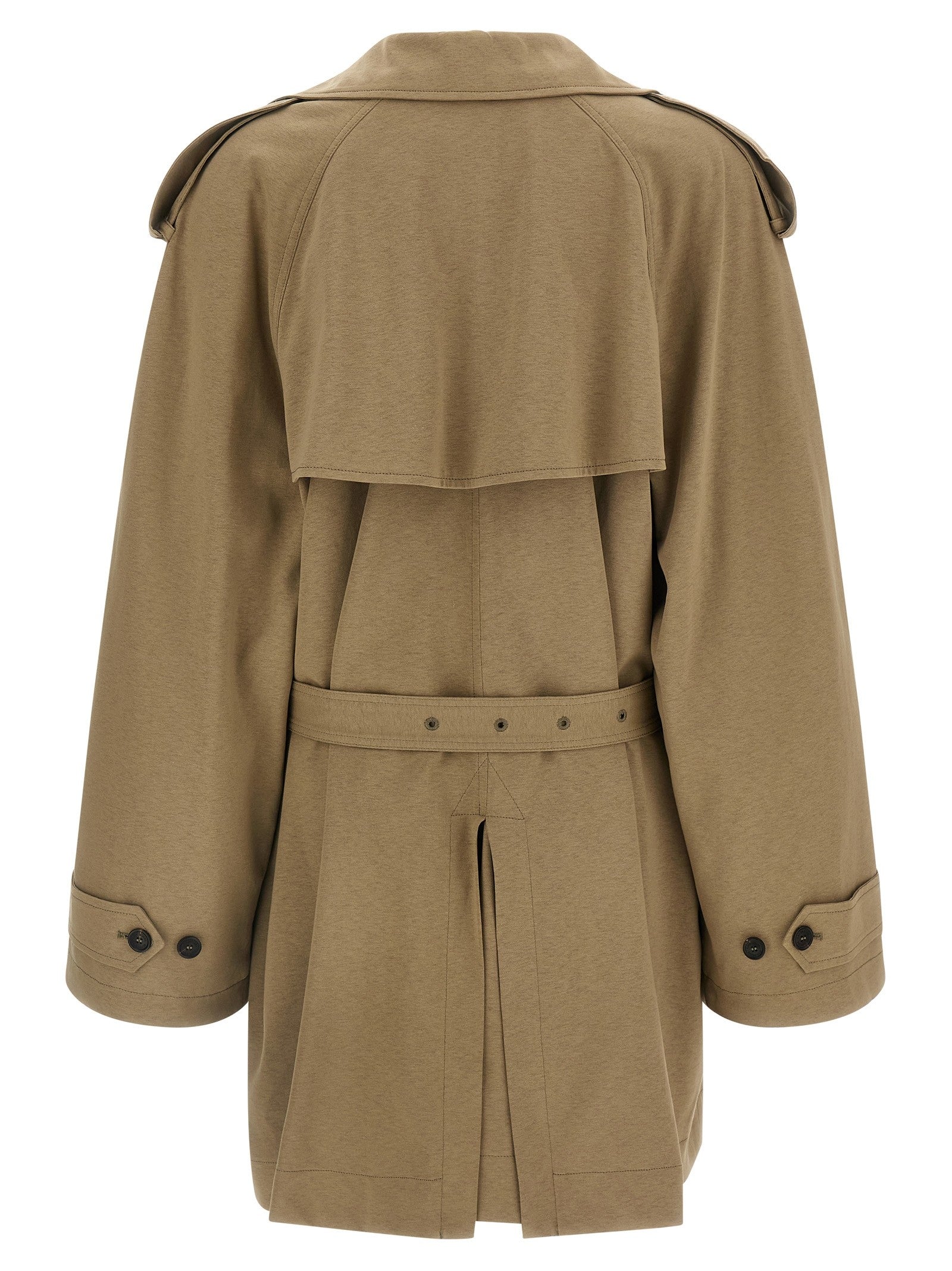 Balenciaga Cotton Trench Coat Beige