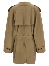Balenciaga Cotton Trench Coat Beige