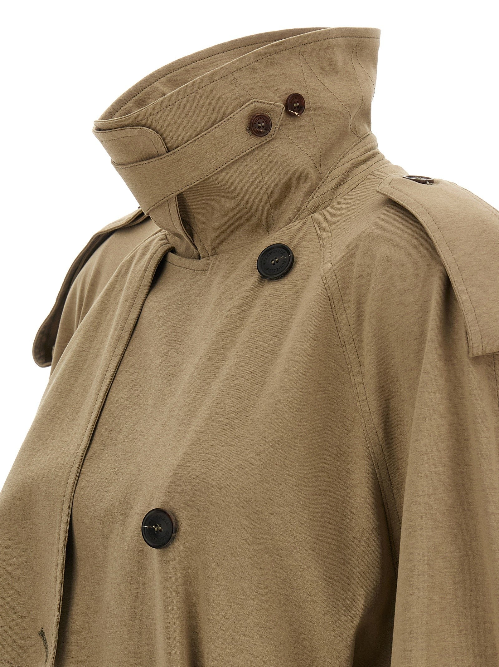 Balenciaga Cotton Trench Coat Beige