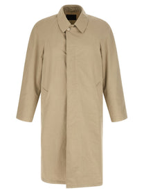 PRADA Cotton Trench Coat Beige