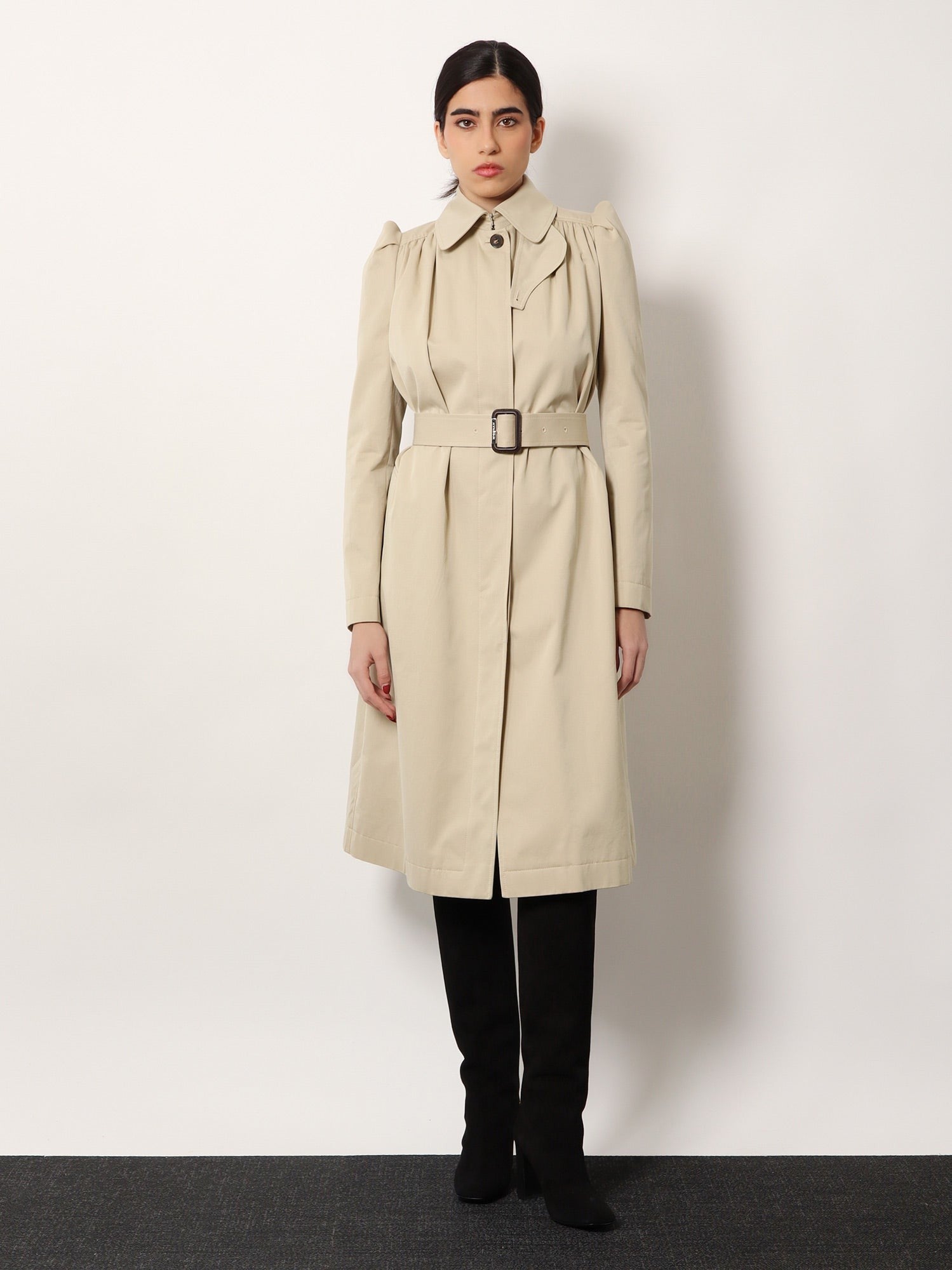 Alexander McQueen Women's Cotton Trench Beige