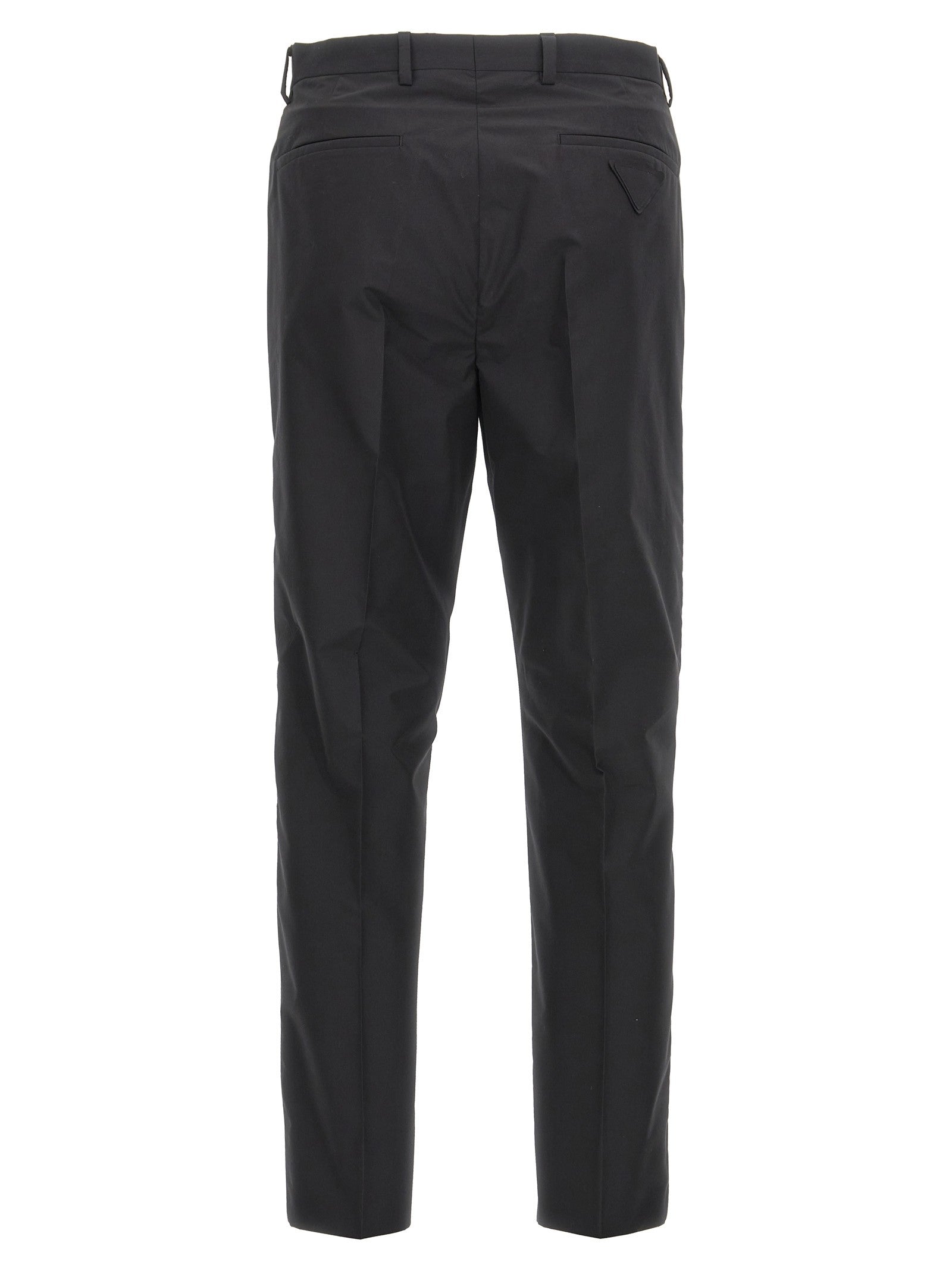 PRADA Cotton Trousers Tec Black