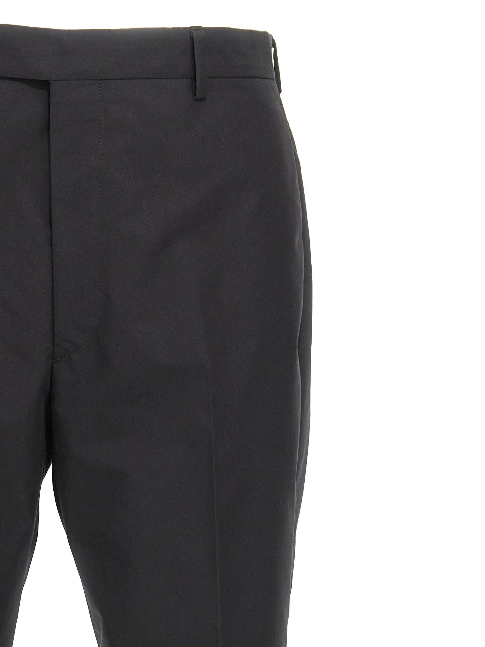 PRADA Cotton Trousers Tec Black