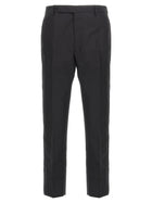 PRADA Cotton Trousers Tec Black