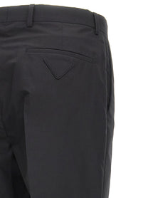 PRADA Cotton Trousers Tec Black