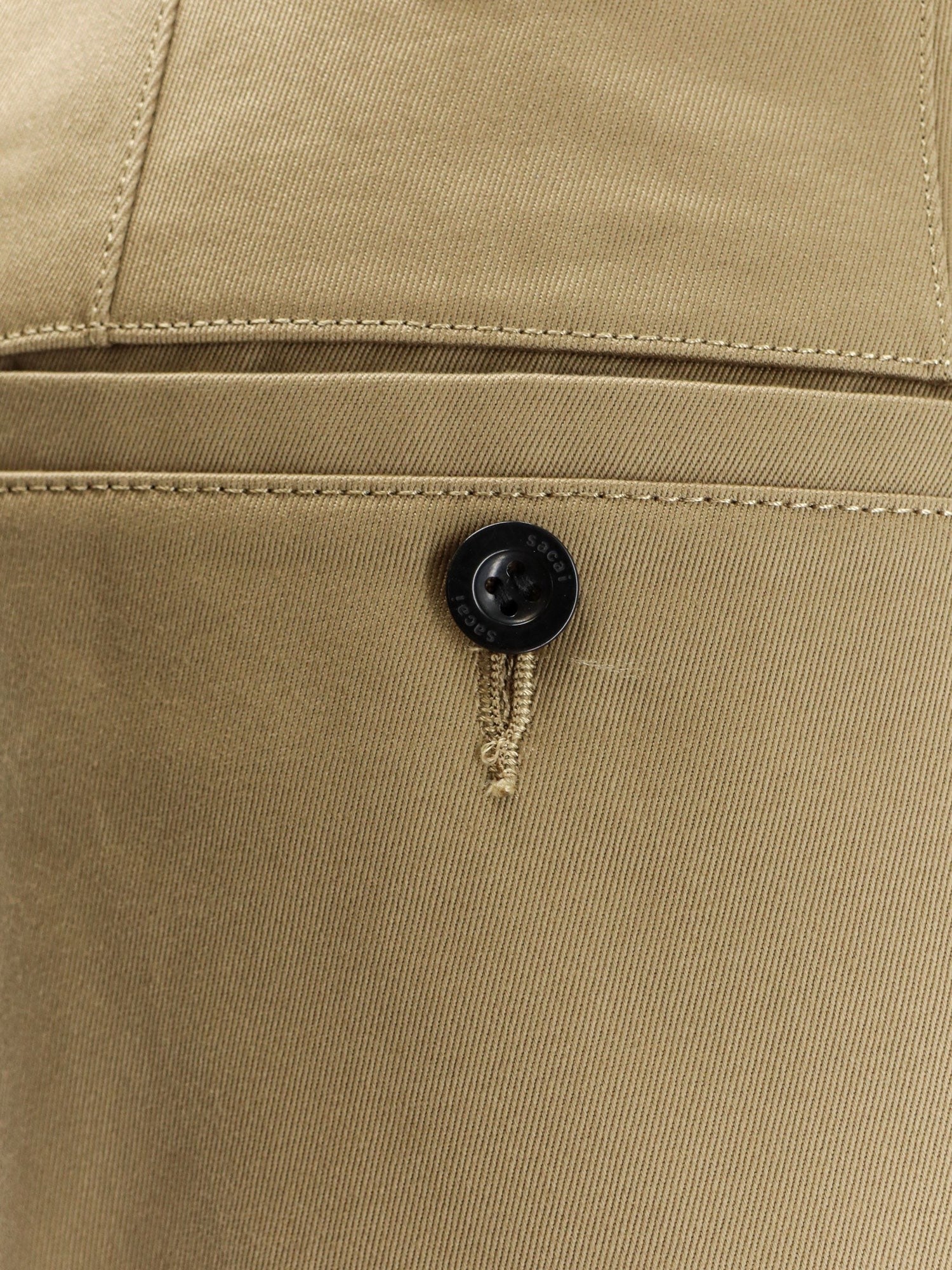 Sacai Men's Cotton Trousers Beige