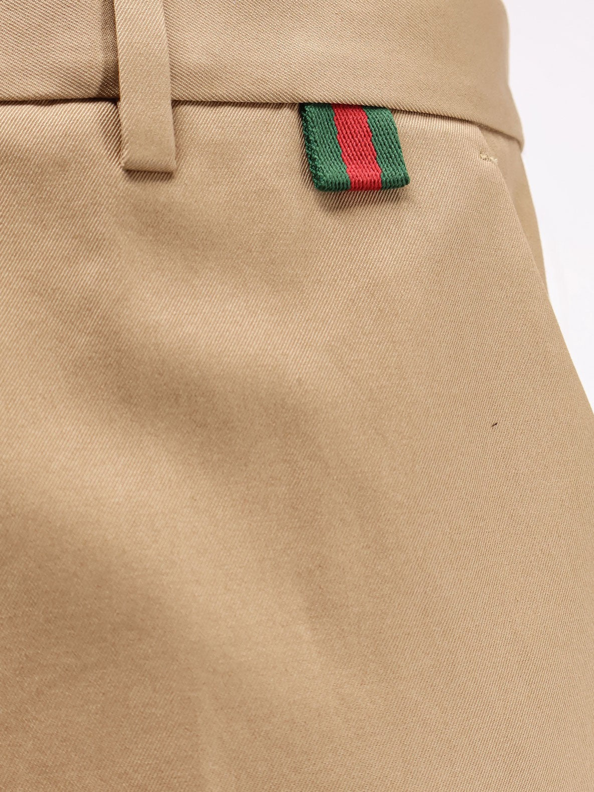 Gucci Men's Web Loop Pants Beige, view 5