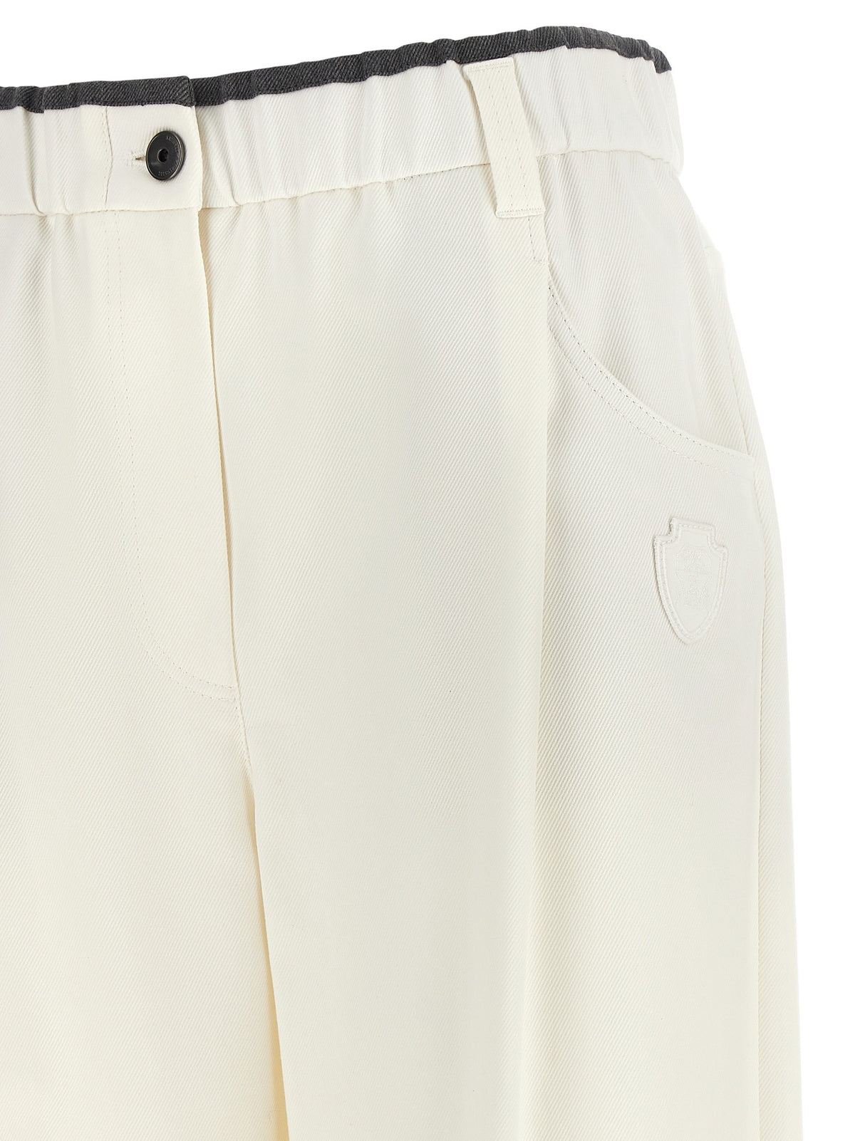 Brunello Cucinelli Cotton Trousers White, view 3