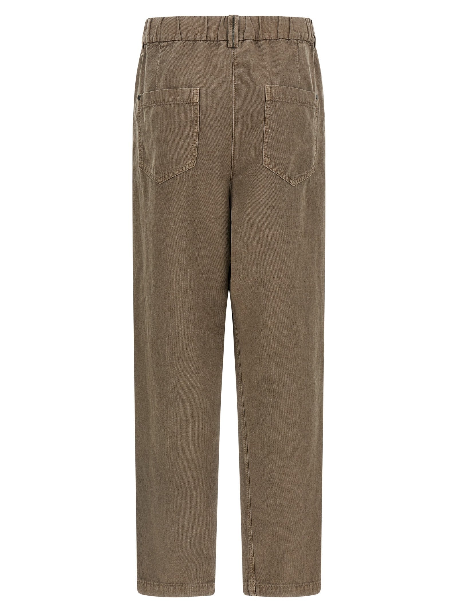 Brunello Cucinelli Cotton Trousers Brown