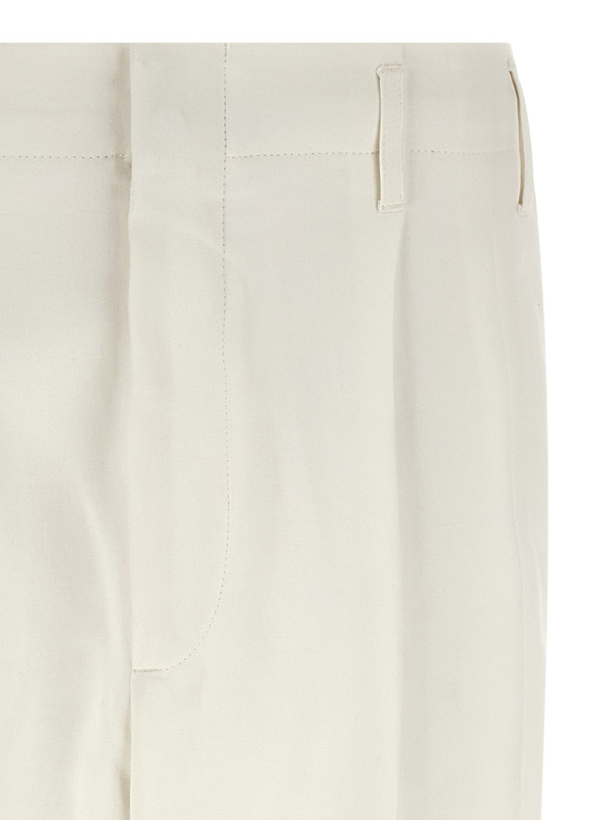 Brunello Cucinelli Cotton Trousers White, view 3