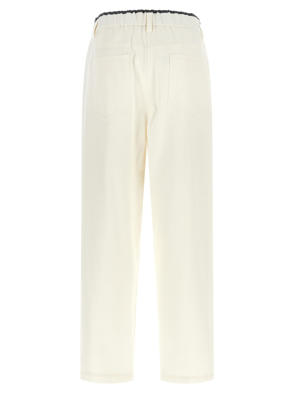 Brunello Cucinelli Cotton Trousers White, view 2