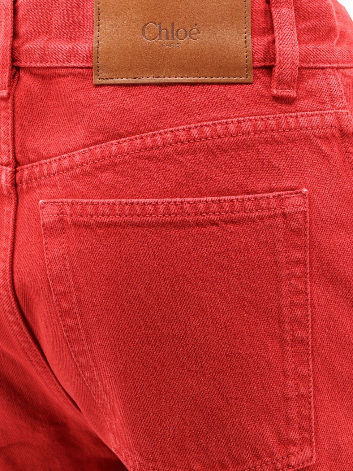 Chloé Women's Cotton Trousers Red
