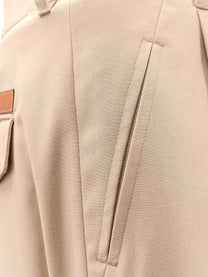 Celine Men's Cotton Trousers Beige Celine