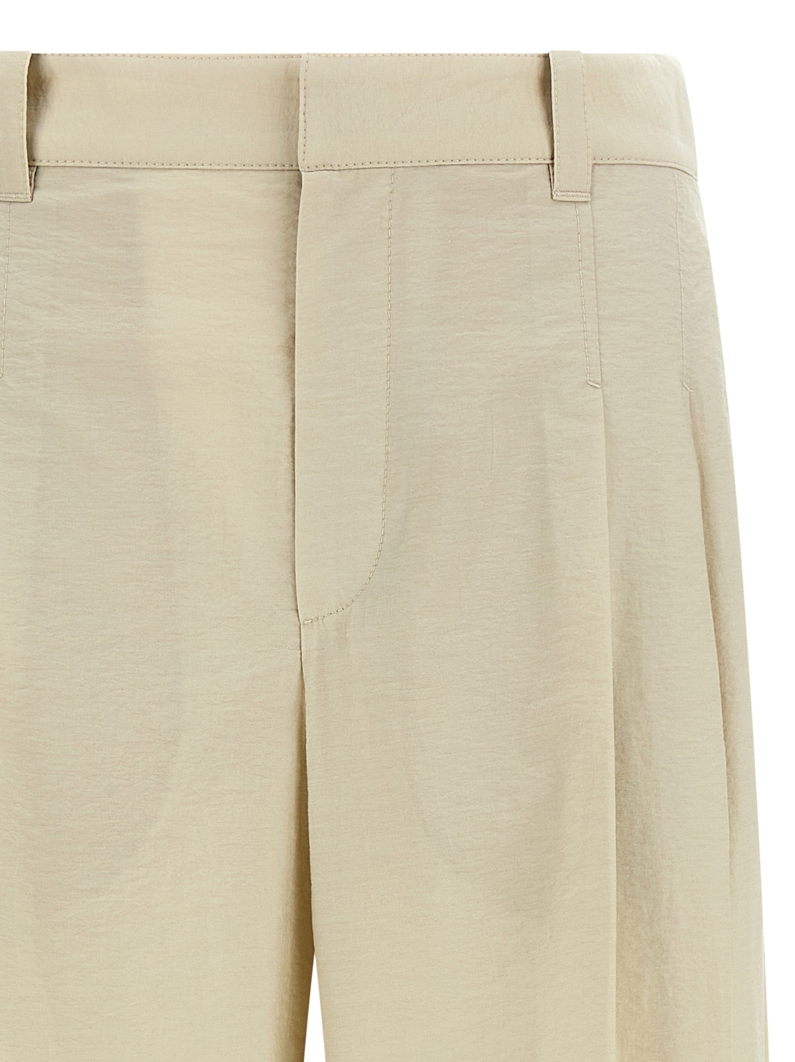 Brunello Cucinelli Women's Cotton Trousers White