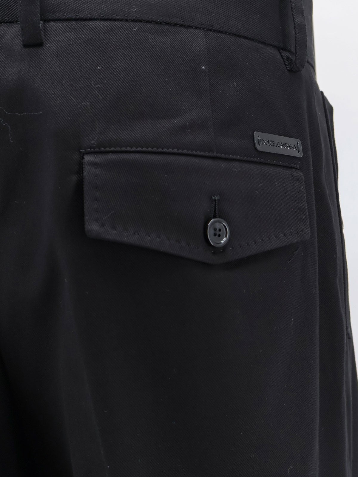Dolce &amp; Gabbana Men's Cotton Trousers Black