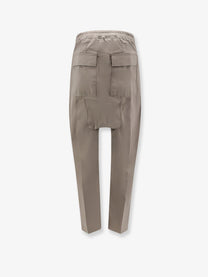 Rick Owens Men's Cotton Trousers Grey