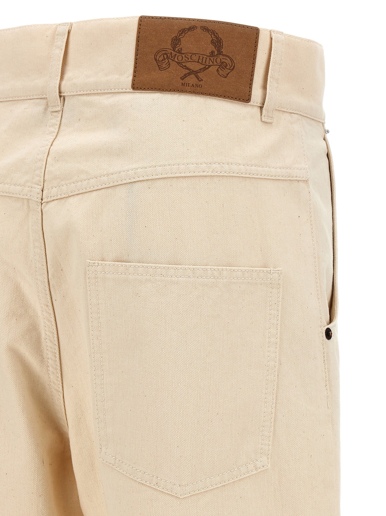 Moschino Cotton Trousers Beige