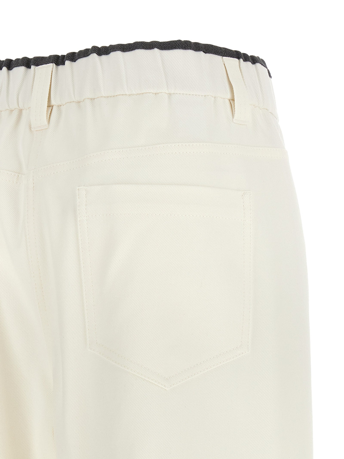 Brunello Cucinelli Cotton Trousers White, view 4