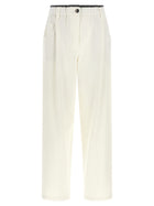 Brunello Cucinelli Cotton Trousers White