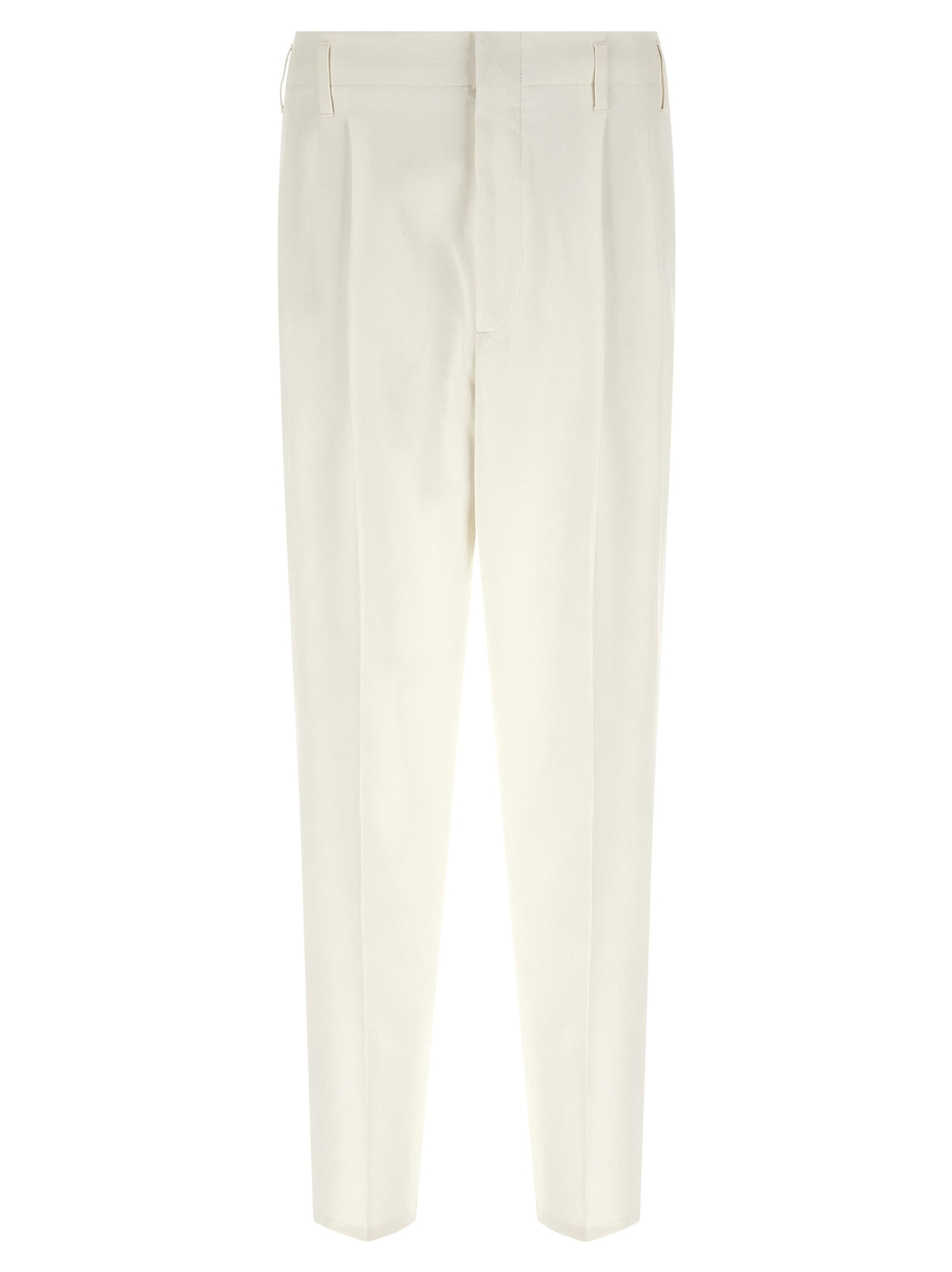 Brunello Cucinelli Cotton Trousers White