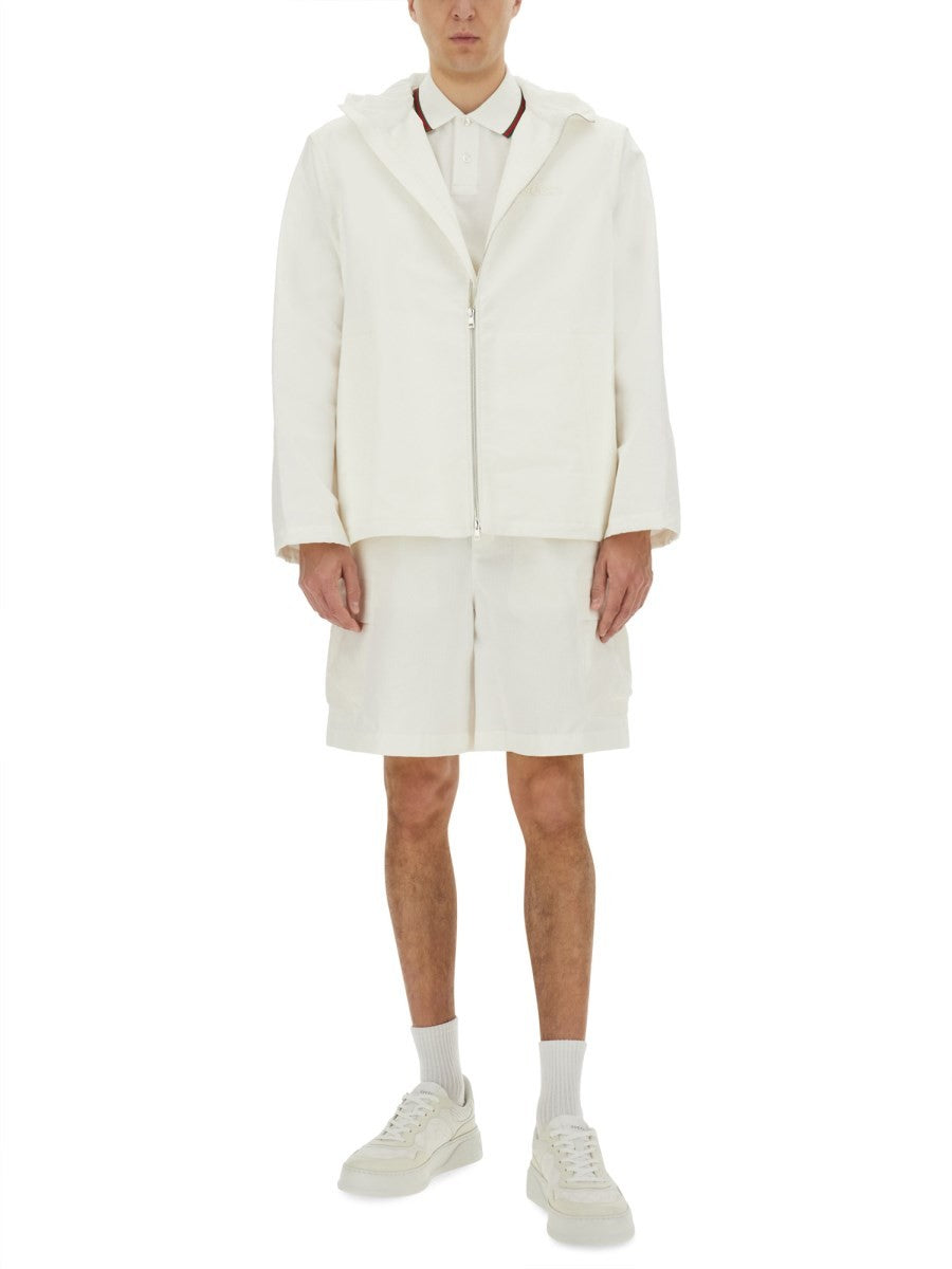 Gucci Men's Cotton Web Shorts White
