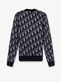 Dior Men's Wool and Silk Blend Sweater Blue Dior