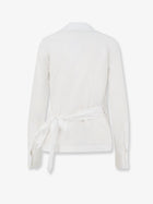 Dries Van Noten Women's Cotton Wrap Shirt White, view 2