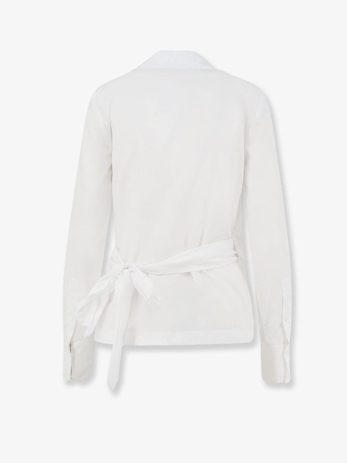 Dries Van Noten Women's Cotton Wrap Shirt White, view 2