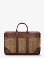 Brunello Cucinelli Men's Country Leather Bag Brown, view 2