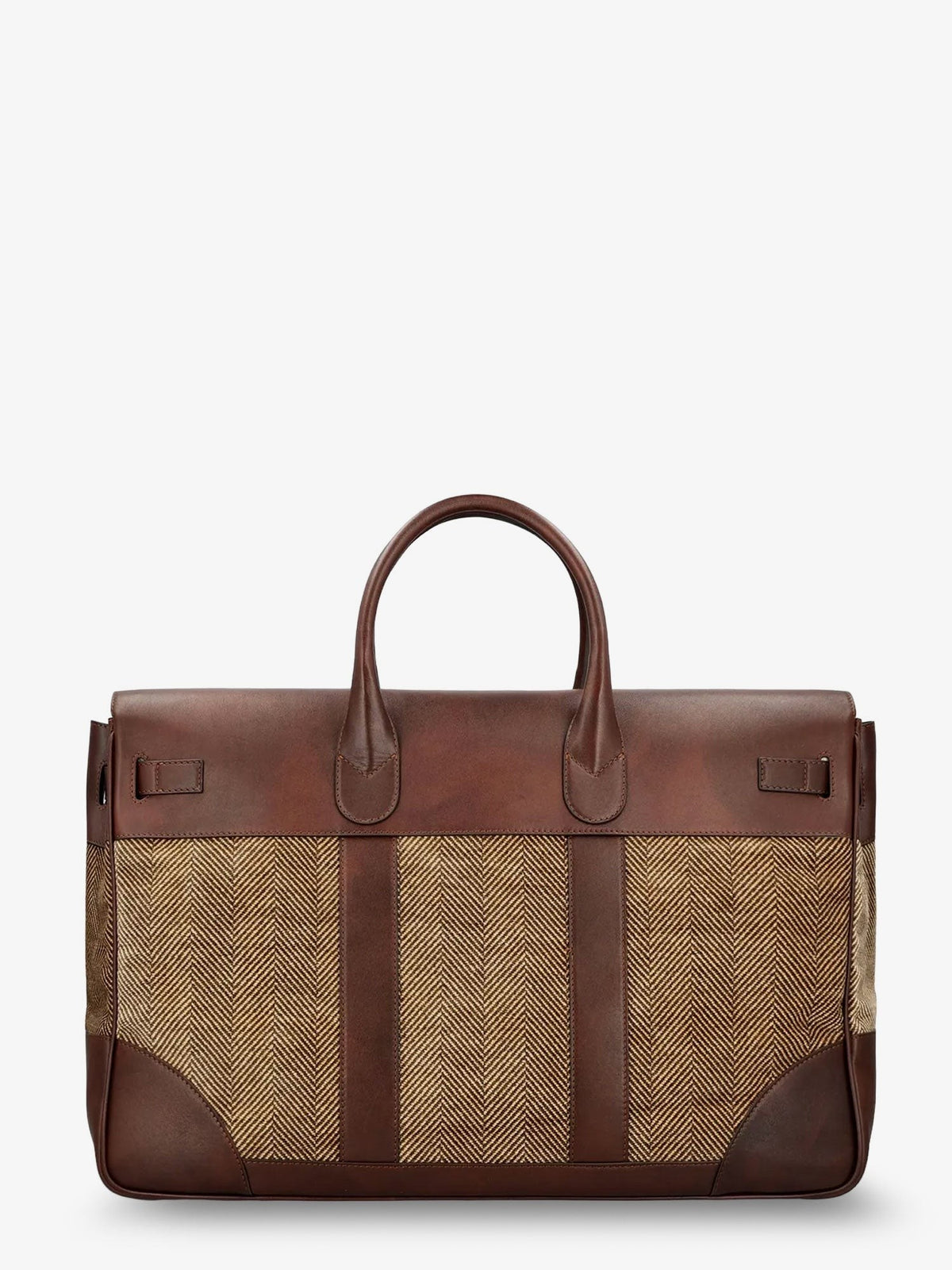 Brunello Cucinelli Men's Country Leather Bag Brown, view 2