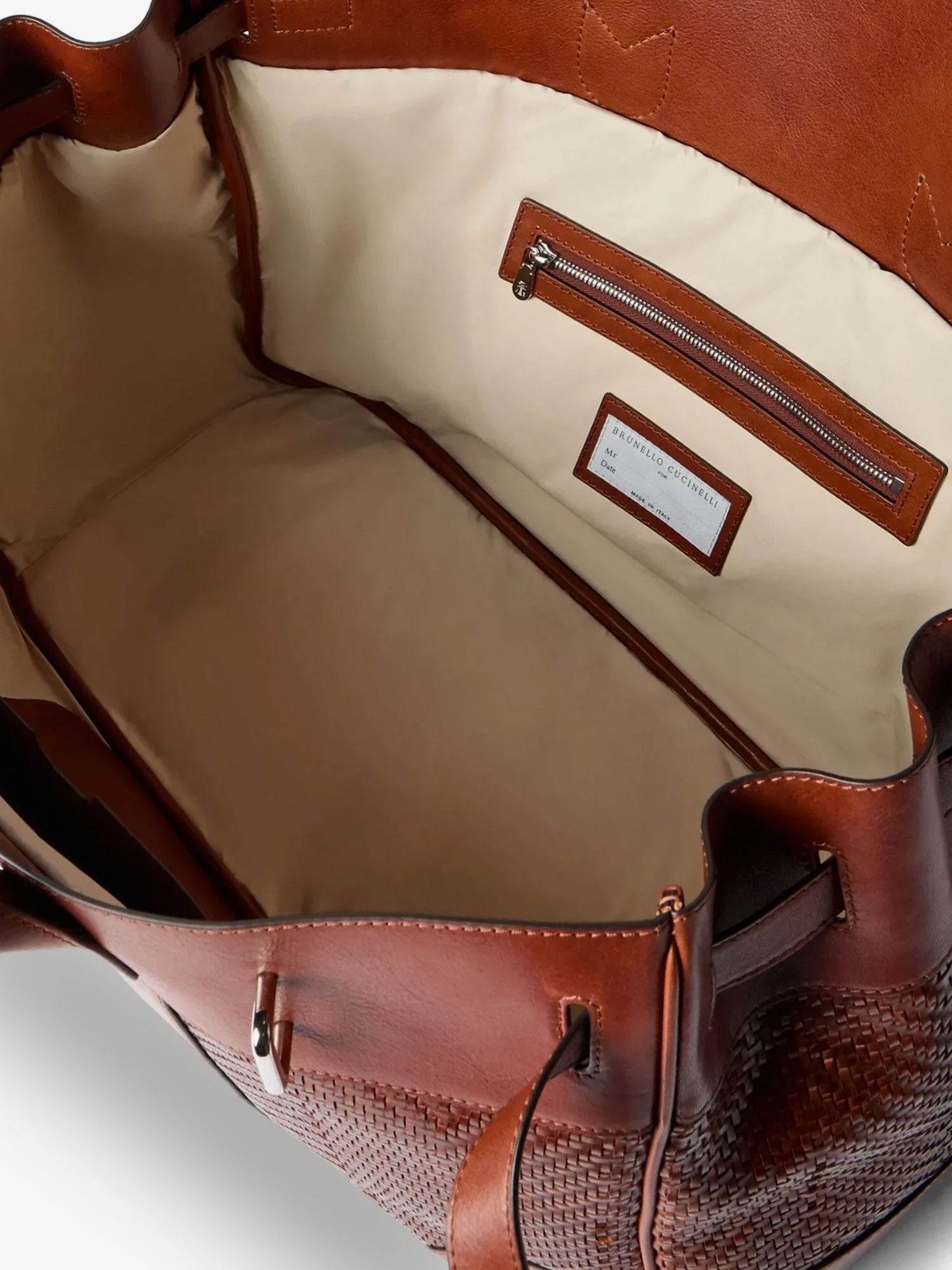 Brunello Cucinelli Men's Country Leather Handbag Brown