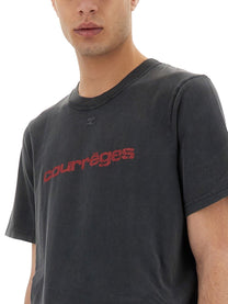 COURREGES - Courreges Logo Print T Shirt - Men’s Tops