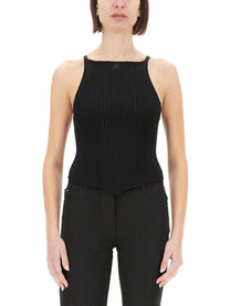 COURREGES - Courreges Ribbed Tank Top - Woman-&gt;Clothing-&gt;Tops