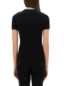 COURREGES - ’Heritage Contrast’ T Shirt - Home-&gt;Woman-&gt;Clothing-&gt;t-shirts