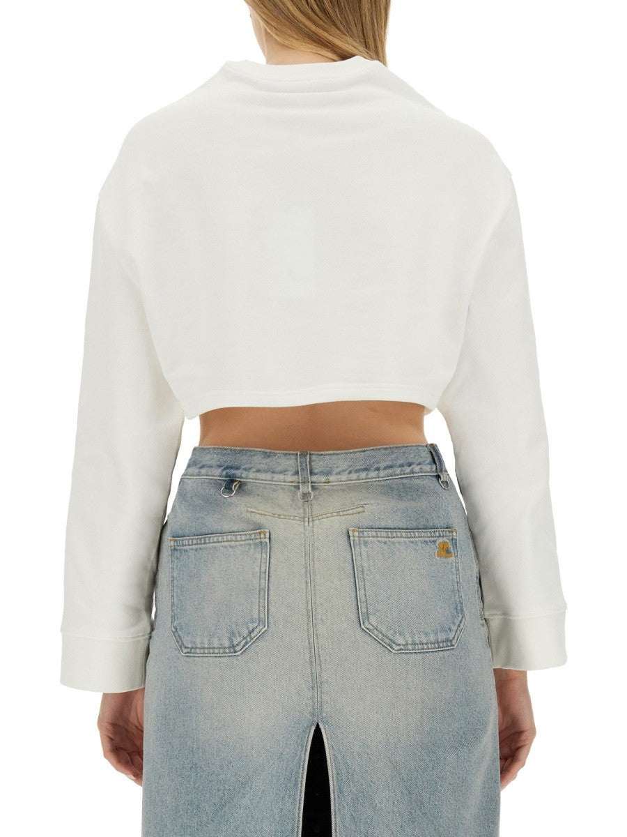 COURREGES - Courreges Cropped Sweatshirt - Women’s Sweatshirts