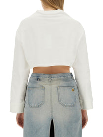 COURREGES - Courreges Cropped Sweatshirt - Women’s Sweatshirts