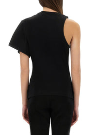 COURREGES - Courreges One Shoulder T Shirt In Scuba - Women’s Tops
