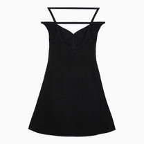 Courreges - Courreges Courrèges Ellipse black viscose bustier mini dress - Dresses