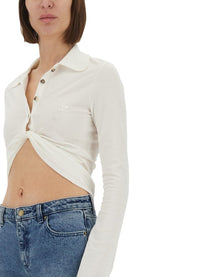 COURREGES - Courreges Cropped Polo Shirt ’Twist’ - Women’s Tops