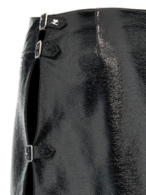 COURREGES - COURREGES - ’Mini Multi Sangle Vinyl’ skirt - Women’s Bottoms