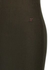 COURREGES - COURREGES - ’Twist Rib Knit Long’ dress - Women’s Bottoms
