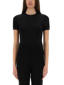 COURREGES - ’Heritage Contrast’ T Shirt - Home-&gt;Woman-&gt;Clothing-&gt;t-shirts