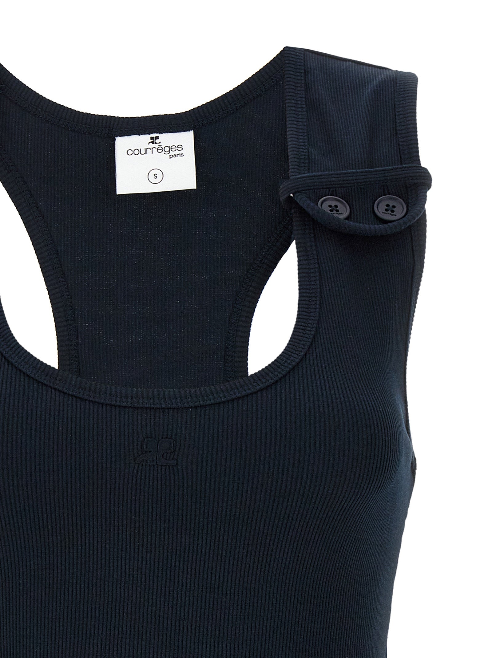 COURREGES - COURREGES - ’Double Buckele 90’s rib’ dress - Women’s Clothing