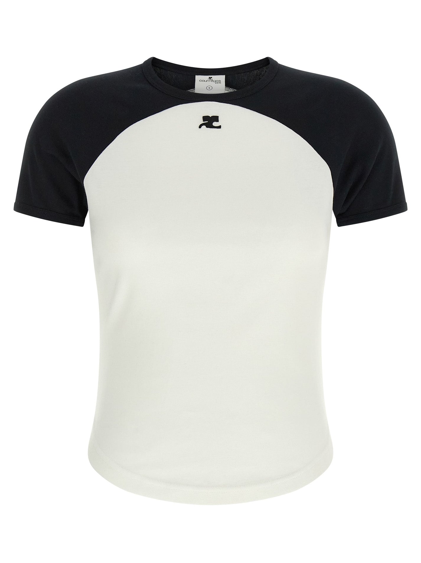 COURREGES - COURREGES - ’Circle Contrast’ T-shirt - Women’s Tops