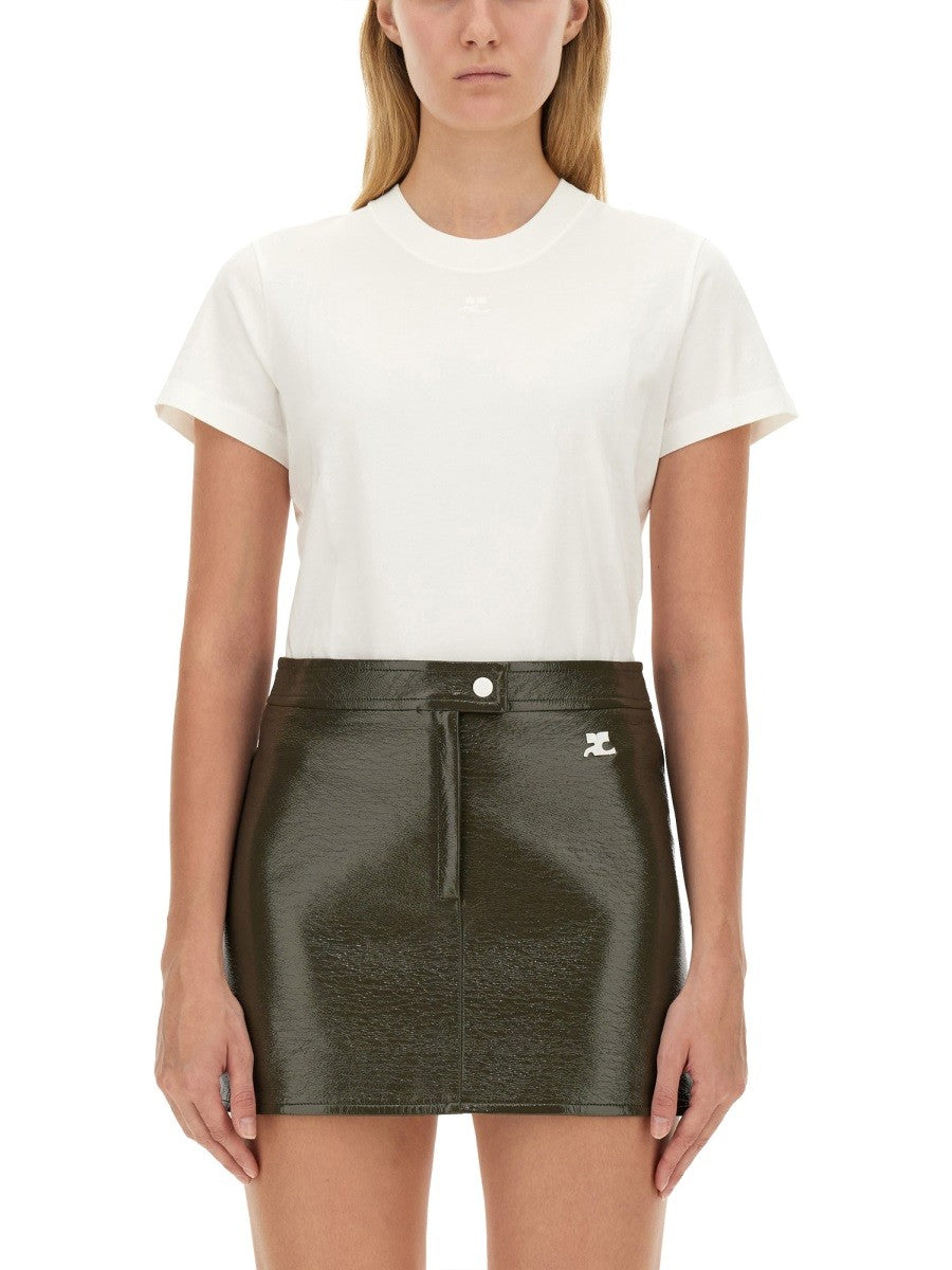 COURREGES - Courreges Cotton T Shirt - Woman-&gt;Clothing-&gt;t-shirts